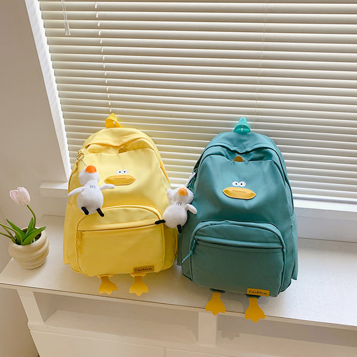 Cute Cartoon Duck-Themed Backpack