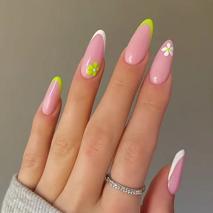 Floral Accented Acrylic Nail Designs