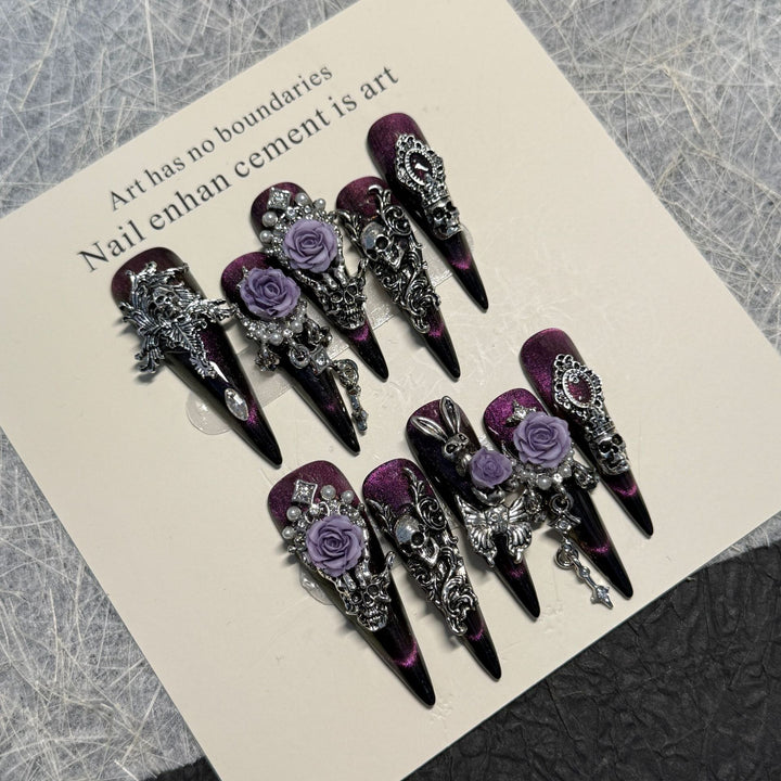 Gothic Themed Press-On Nail Set