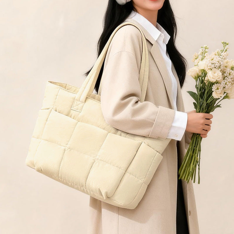 Quilted Multi-Pocket Tote Kalsten