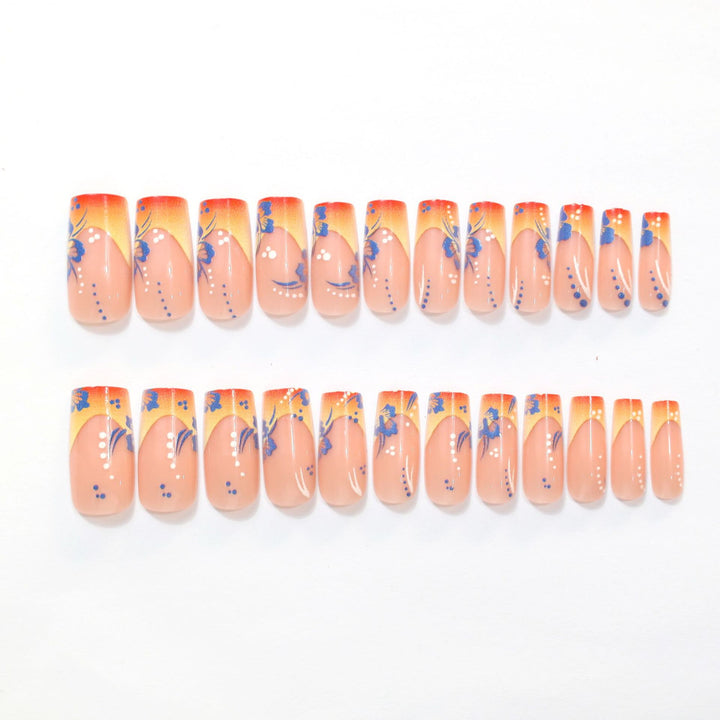 Floral Acrylic Nail Art Extensions Kalsten