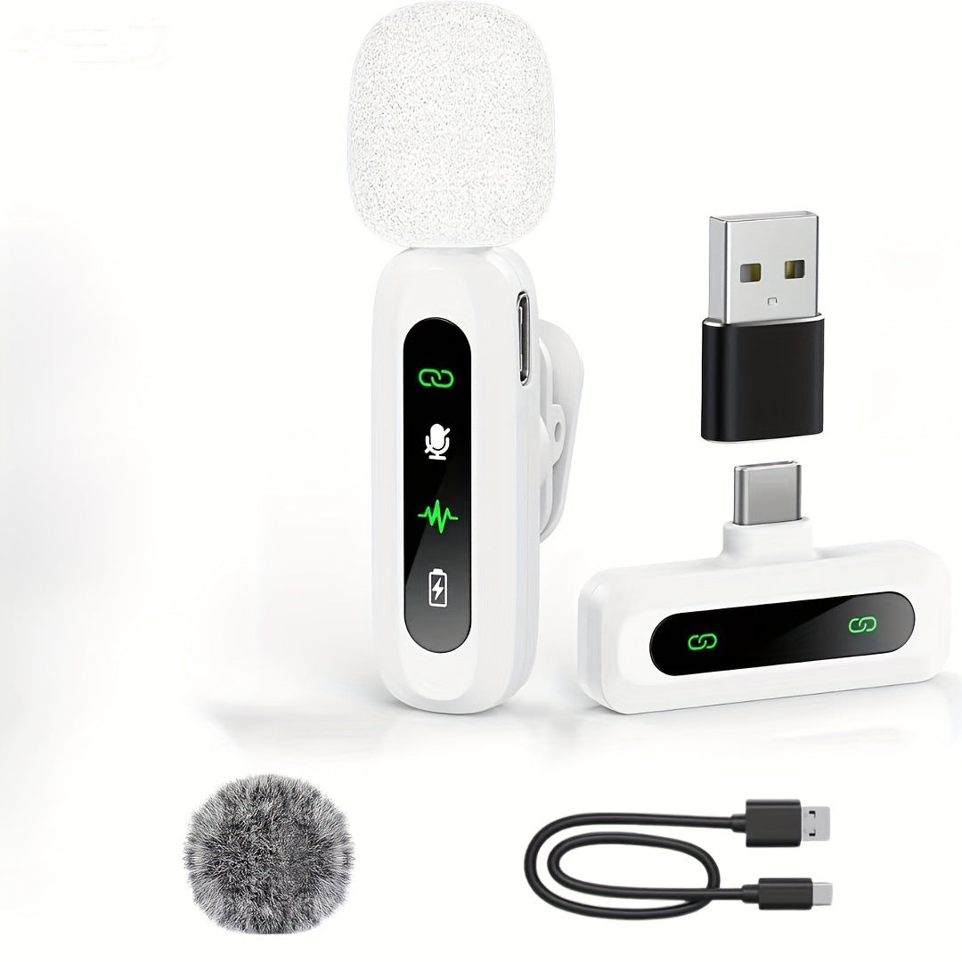Wireless Lavalier Microphone with High-Sensitivity Audio Recording Kalsten