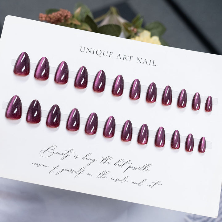 Glossy Press-On Nail Art Set