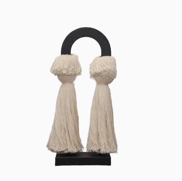 Decorative Fiber Tassel Sculpture