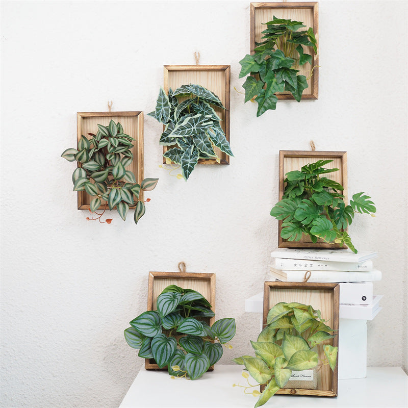 Rustic Wall-Mounted Faux Plant Arrangement