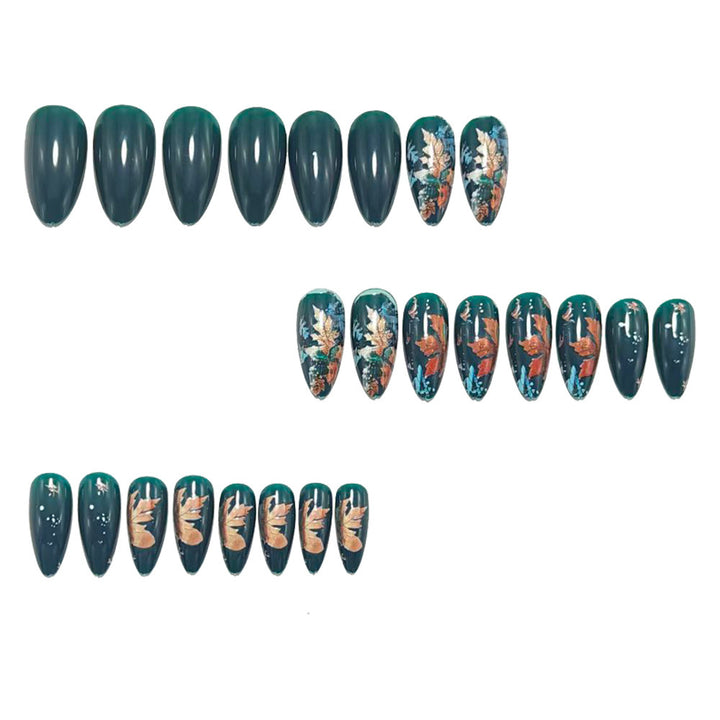 Artificial nails with luxurious leaf design Kalsten