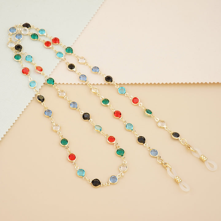 Gemstone-Accented Eyewear Chain Kalsten