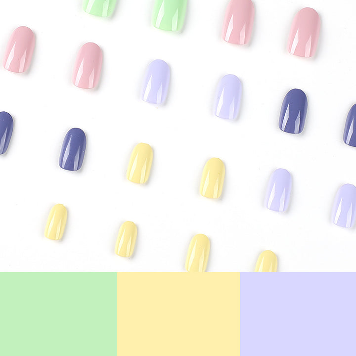 Artistic Nail Art with Soft Colors and High Gloss Finish Kalsten