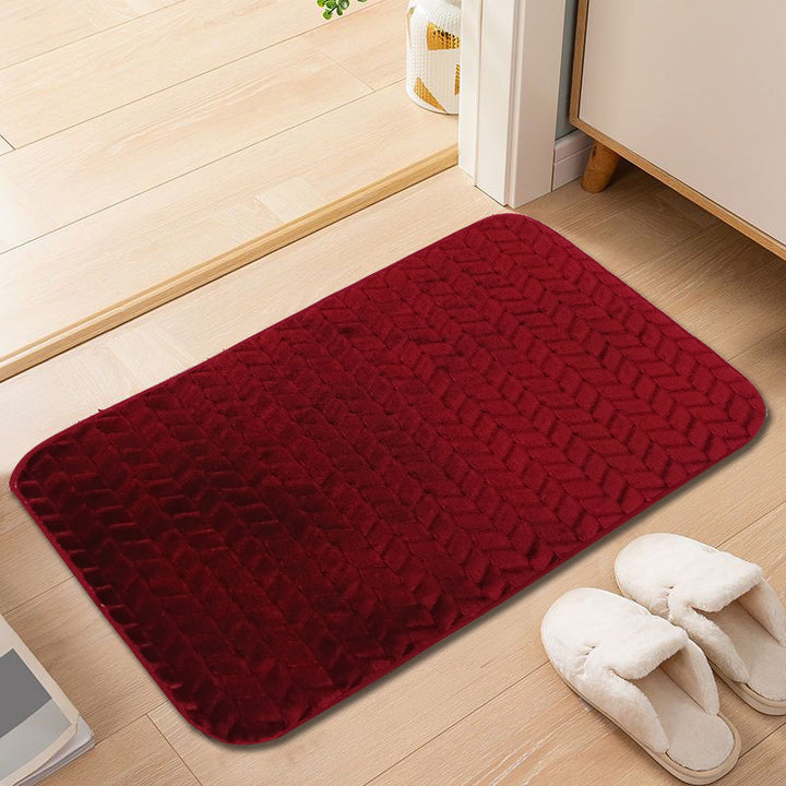 Velvet Textured Bathroom Mat Kalsten