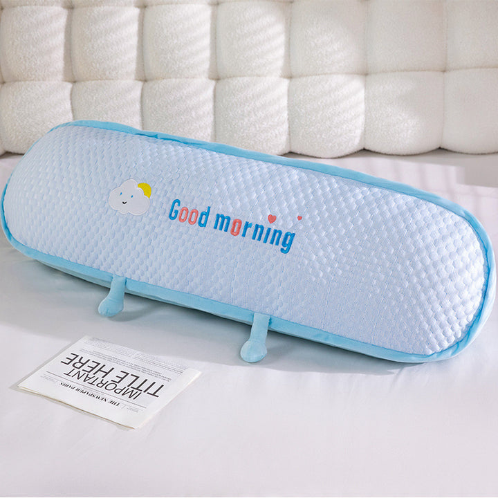 Ergonomic cuddle pillow with Kalsten motif