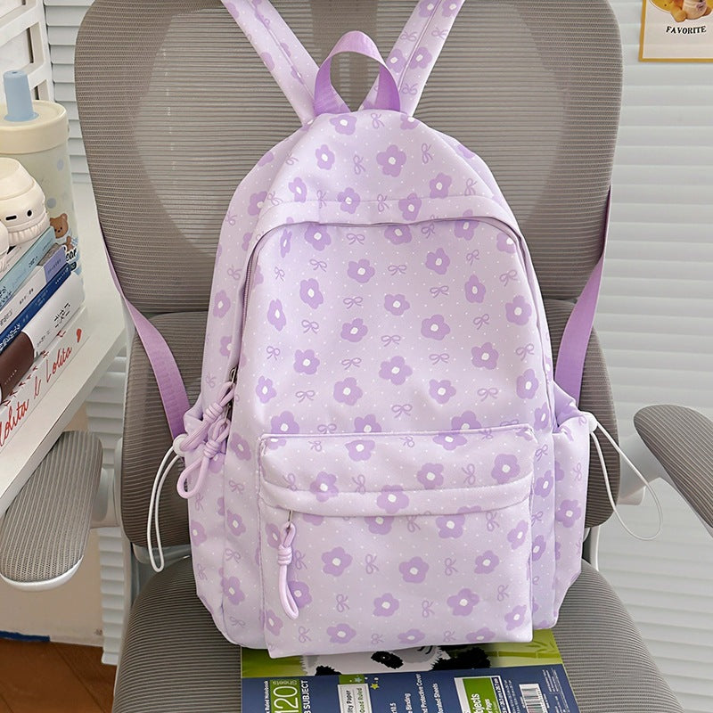 Floral-Embellished Patterned Backpack Kalsten