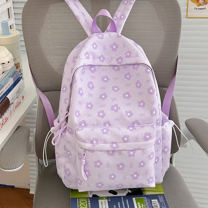 Floral-Embellished Patterned Backpack Kalsten
