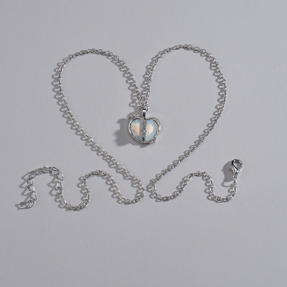 Heart pendant necklace with sparkling accents Kalsten