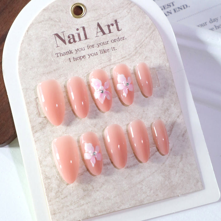 Artistic nail designs with delicate floral accents Kalsten