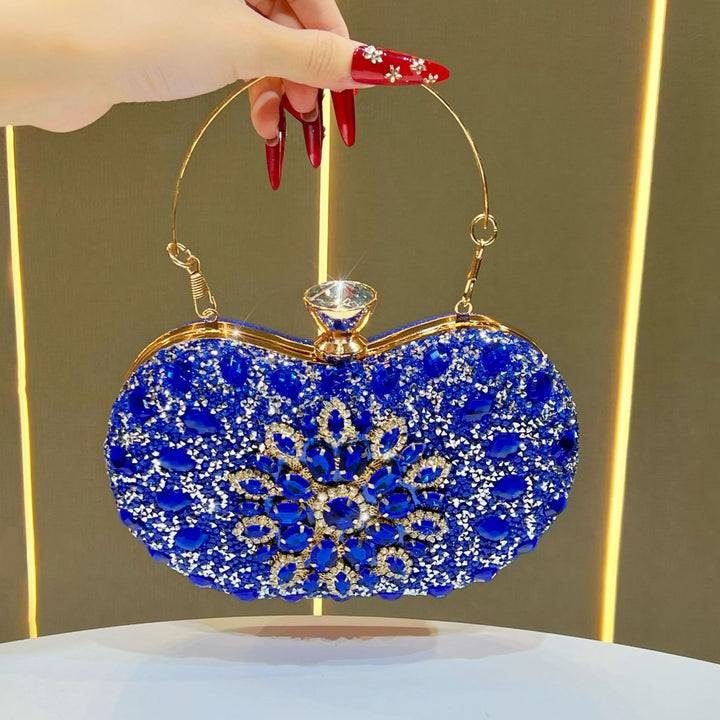 Ornate Crystal-Embellished Evening Clutch