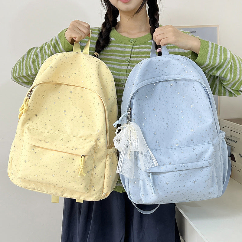 Elegant backpack with glittering stars and practical compartments Kalsten