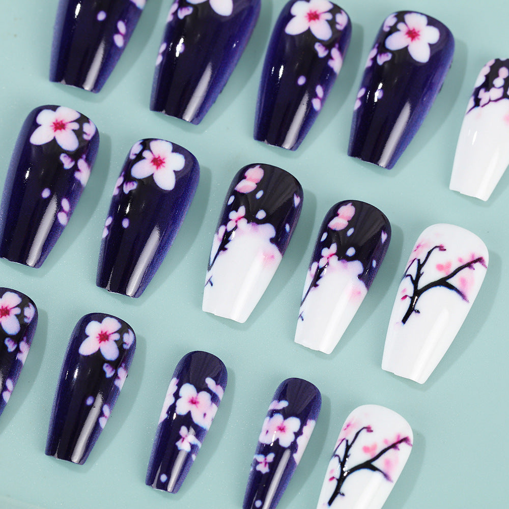 Artificial Nail Set with Floral Accents Kalsten