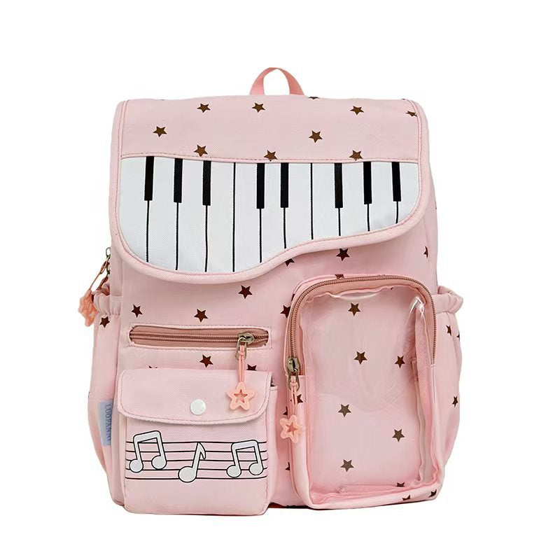 Backpack with Musical Piano Design and Multifunctional Compartments Kalsten