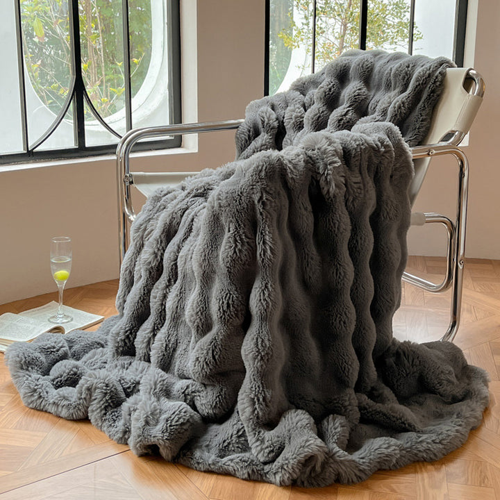 Luxurious Textured Soft Throw Blanket Kalsten