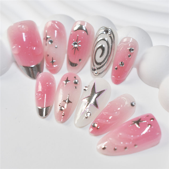 Decorative Star and Swirl Nail Art Kalsten