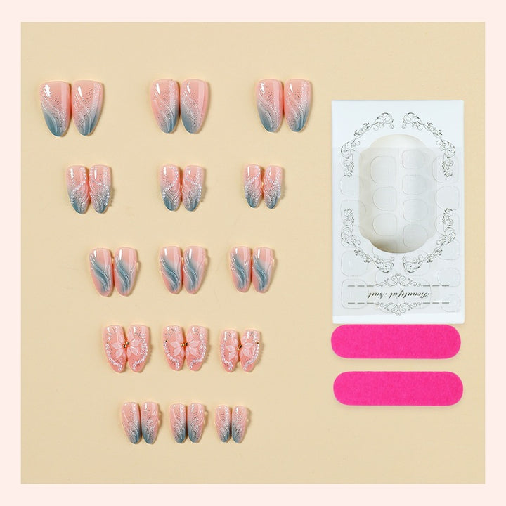 Art nail set with floral and glamorous designs Kalsten