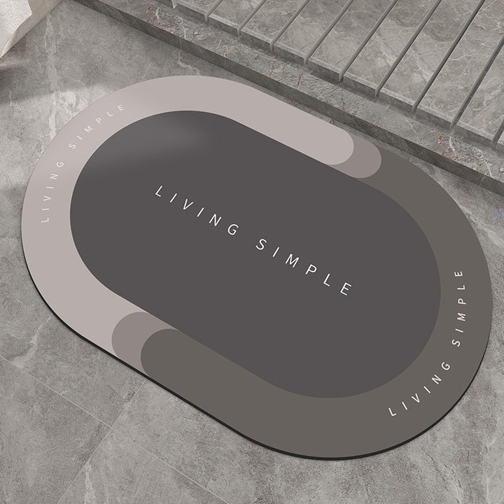 Relaxation-Themed Bathroom Mat for Home
