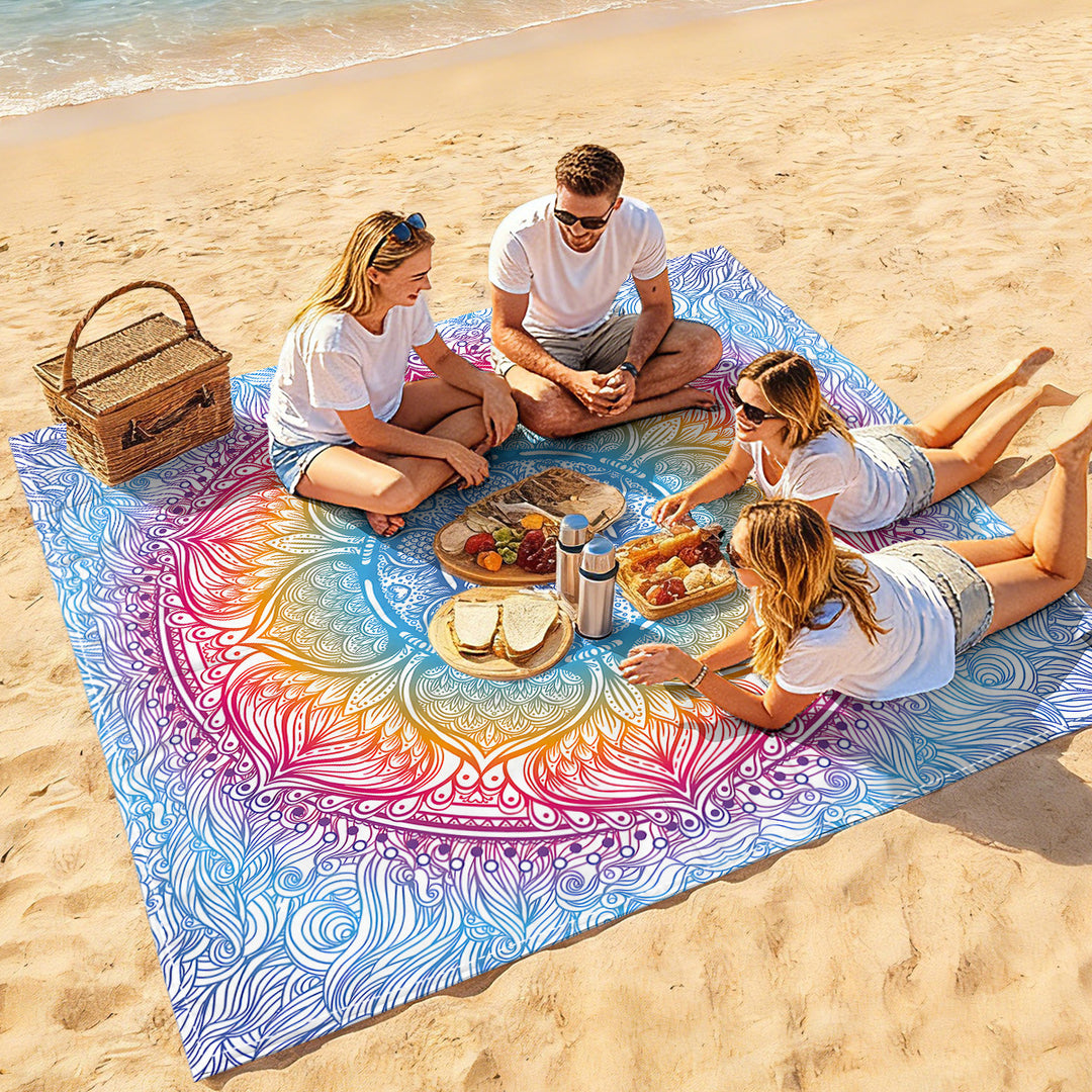 Mandala Design Beach Mat Kalsten