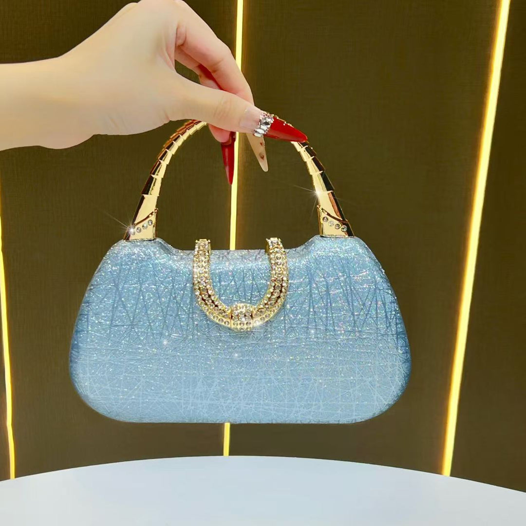 Rhinestone-Detail Evening Handbag