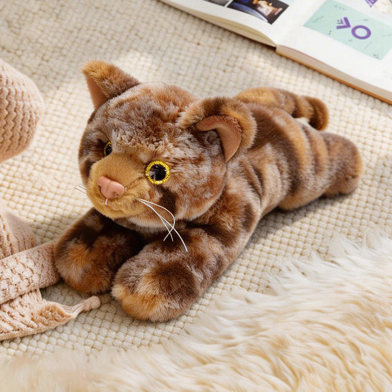 Lifelike Stretching Cat Plush Floor Cuddle Pillow Kalsten