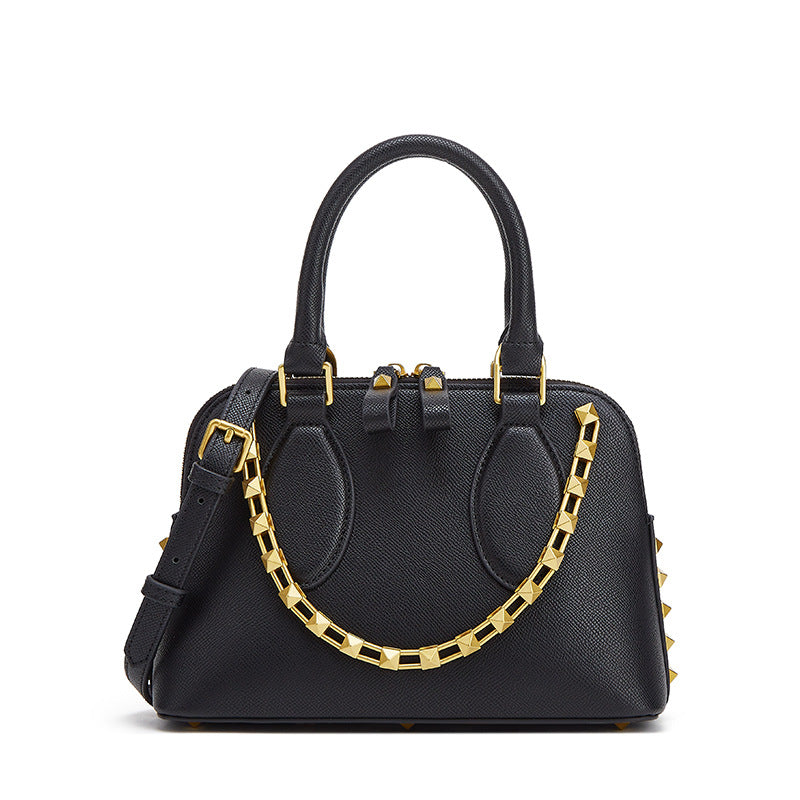 Chic Structured Handbag with Studded Detail