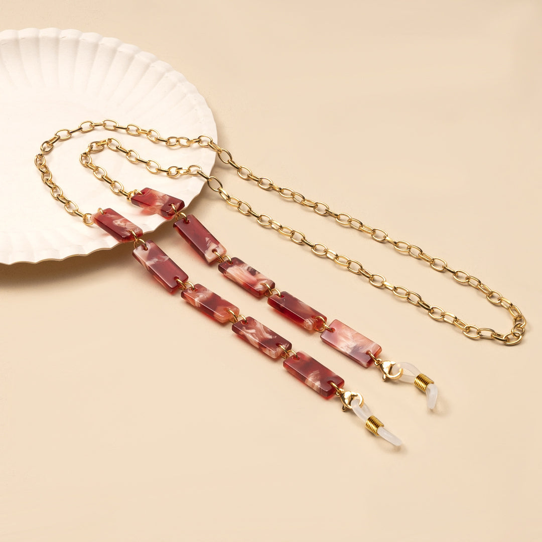Chunky Abstract Pattern Eyewear Chain kalsten