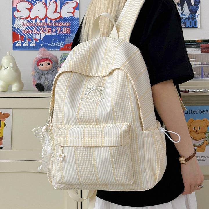 Adorable Striped Graphic Backpack Kalsten