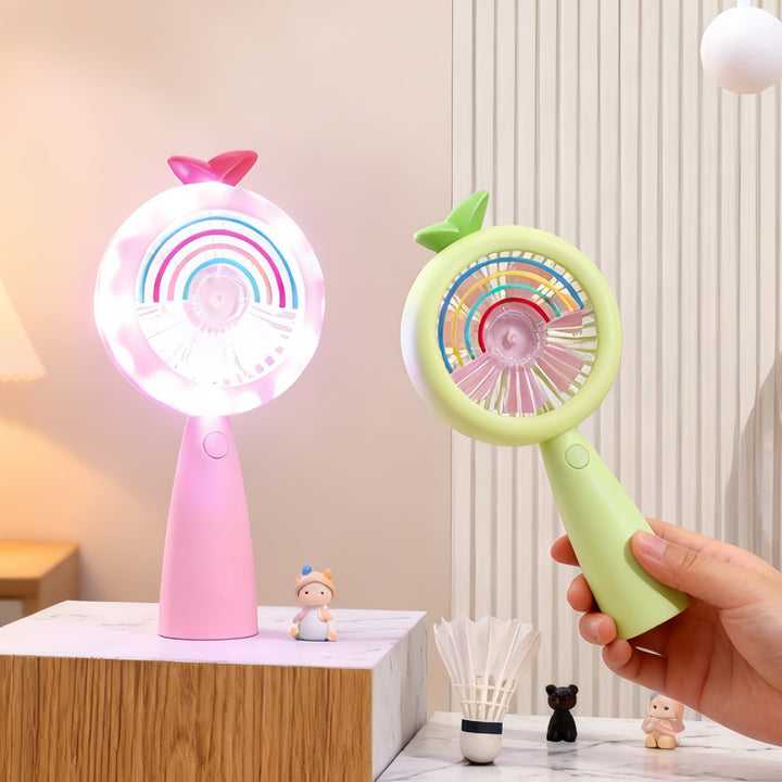 Women's portable USB hand fan with LED function and variable speed control Kalsten