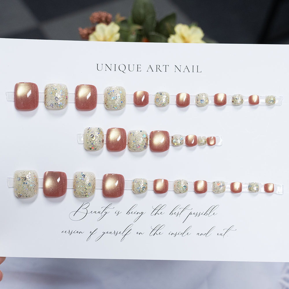 Glittery Pedicure Nail Art