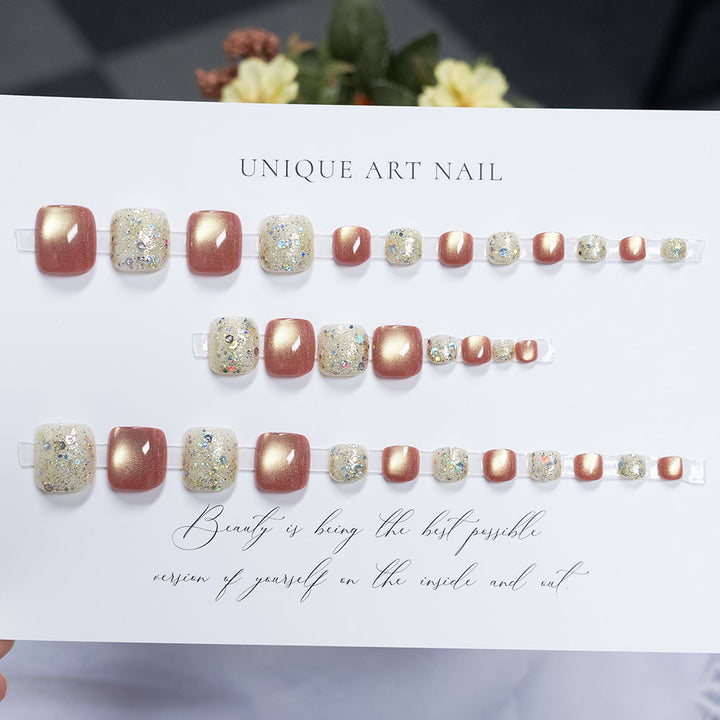 Glittery Pedicure Nail Art