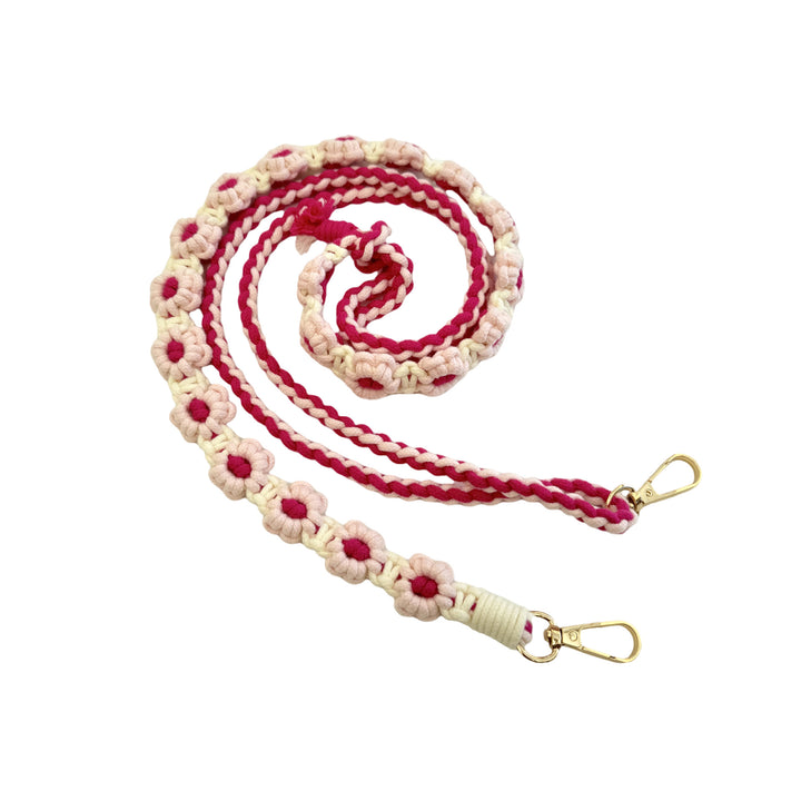 Macrame Pet Leash with Floral Detailing Kalsten