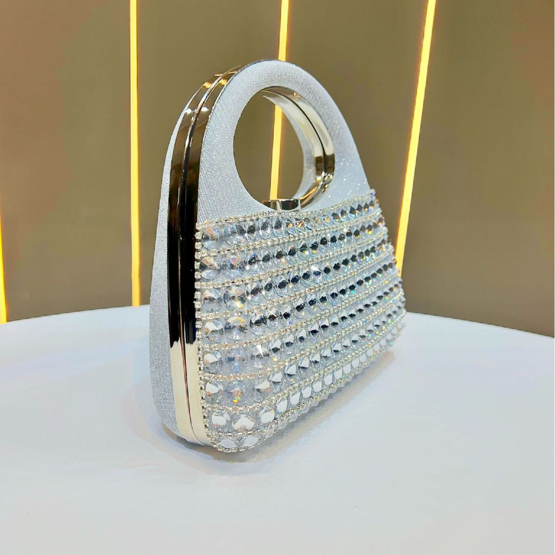 Crystal-Accented Evening Handbag