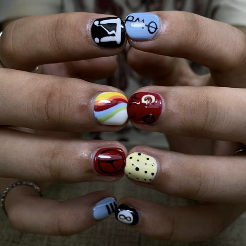 Nail set with creative and colorful designs Kalsten
