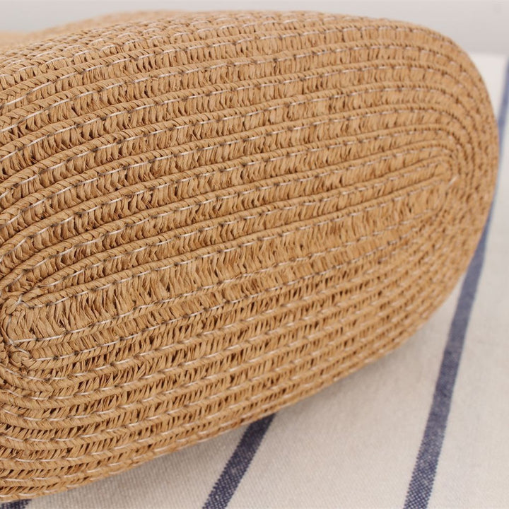 Shoulder bag made of hand-woven natural material with elegant ring closure Kalsten