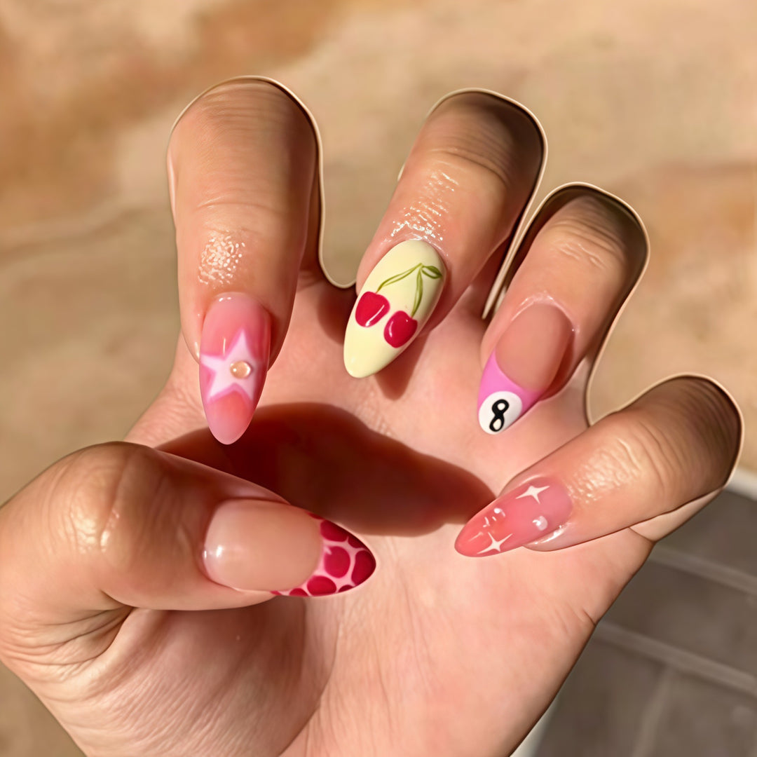 Artistic Fruit-Inspired Press-On Nail Art Kalsten