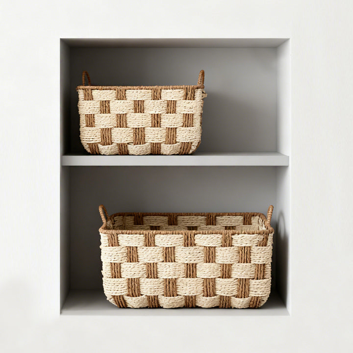 Basket with decorative honeycomb design Kalsten