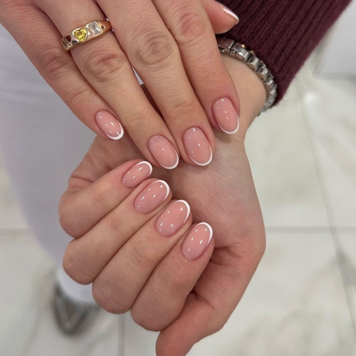 Natural French Tip Press-On Nails Kalsten