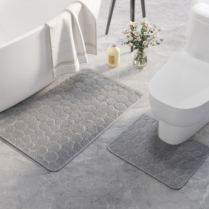 Plush Bathroom Comfort Mat Set for Home