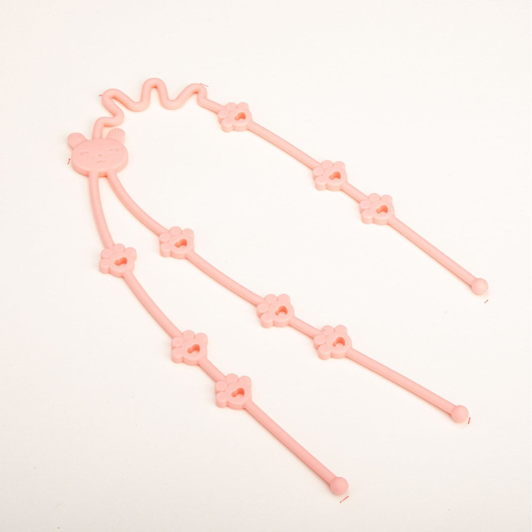 Decorative Flexible Floral Bear Motif Plastic Headband
