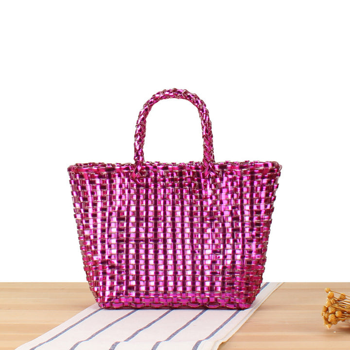 Handbag Made of Woven Natural Material with Elegant Accents Kalsten