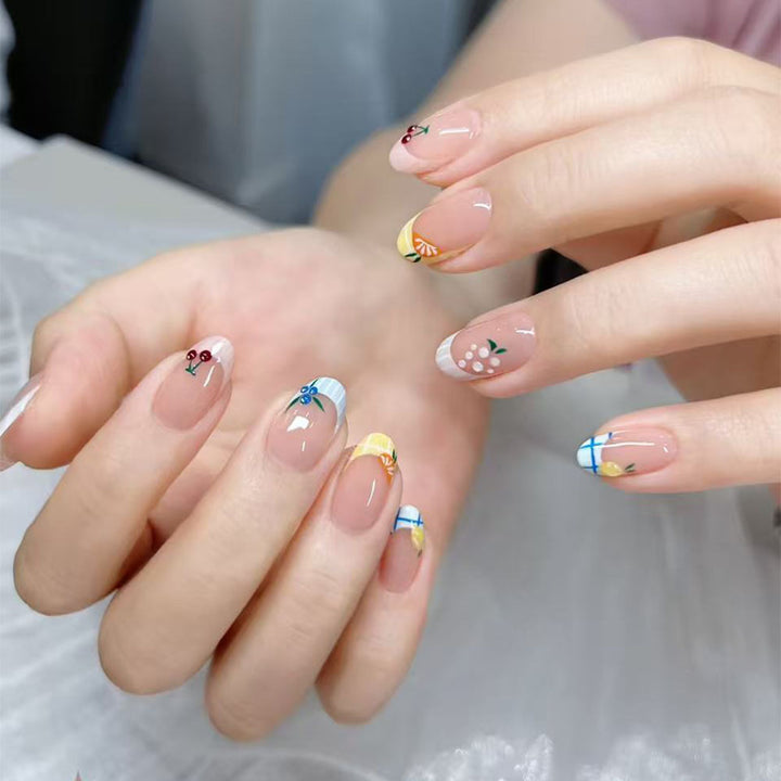 Creative nail art with colorful floral design Kalsten