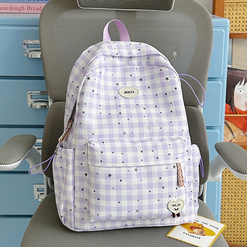 Stylish Checkered Mini Backpack Kalsten
