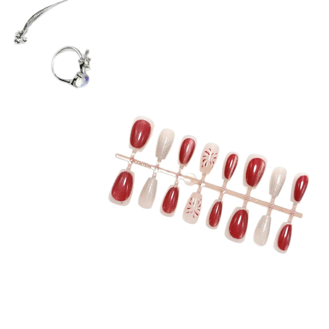 Luxury color shimmer faux nails Kalsten