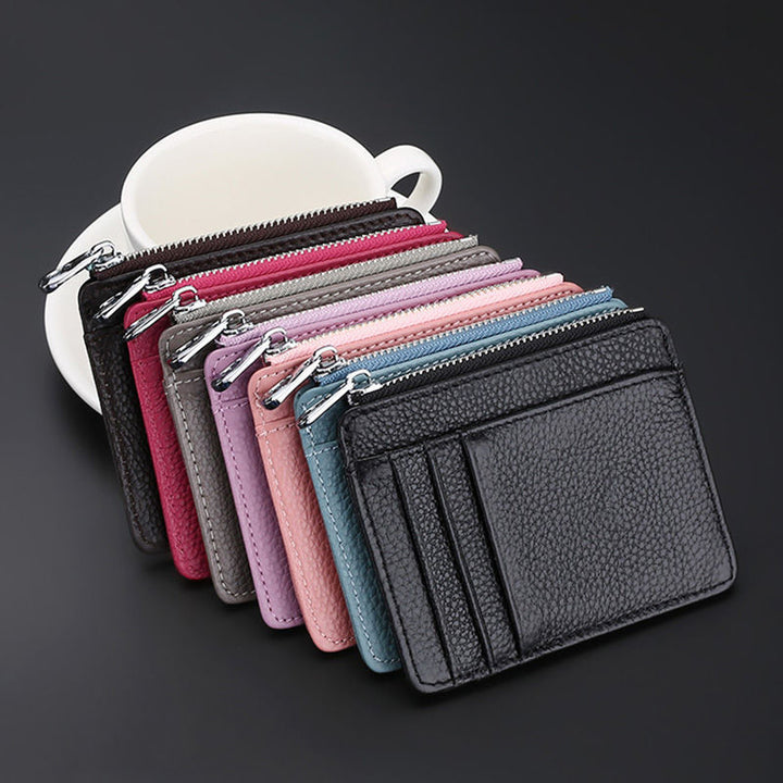 Luxury Leather Zippered Card Holder Kalsten