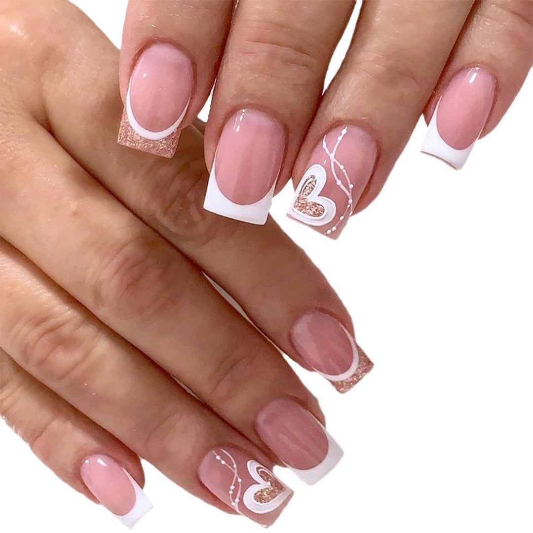 Elegant French Tip Acrylic Nail Art